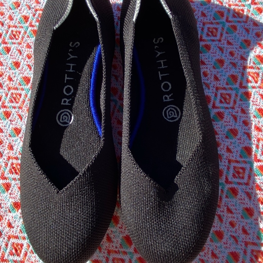 Rothy’s The Flat shoe nwot black - Picture 2 of 6